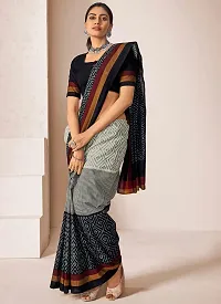 Beautiful Cotton Printed Daily Wear Saree with Blouse piece for Women-thumb1