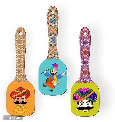 Trendy Stylish Wooden Printed Wall Decor Spoons For Wall Decor-thumb0