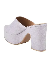 Trendy Stylish Embellished Mauve Block Heels For Women And Girls-thumb1