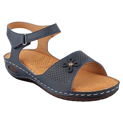 Stylish Blue Synthetic Solid Sandals Heels For Women