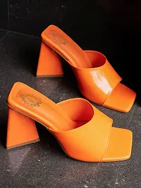 Trendy Women Orange Heels-thumb3