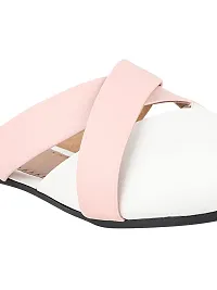 Shoetopia Women White Flats Mules Belly Sandals-thumb4