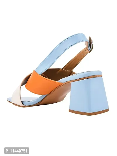 Trendy Women Blue Heels-thumb2