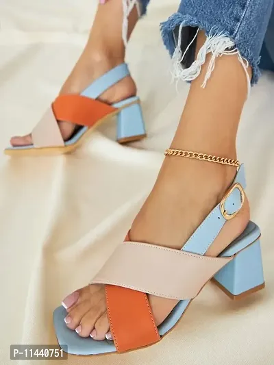 Trendy Women Blue Heels-thumb0