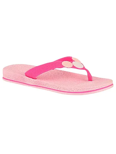 Do Bhai Girls Stylish Slip On Slipper Flipflops Dark-Pink