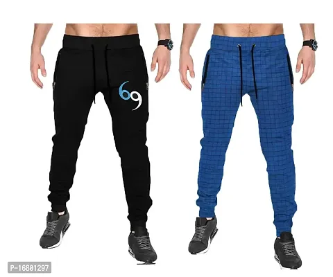 Men's Double Combo Track Pant Pack of 2  (XXL, Multicolor 2)