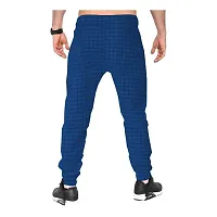 Manohunt Checked Track Pant (M, Blue, Red)-thumb1