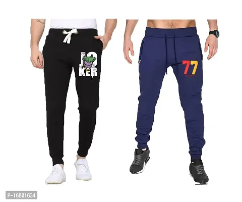 Men's Double Combo Track Pant Pack of 2 (L, Multicolor 5)