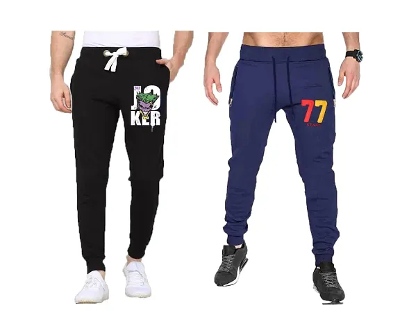 New Launched Cotton Blend Regular Track Pants For Men Pack of 2