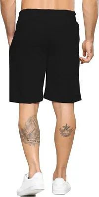 MONOHUNT Unisex Black Color Regular fit Shorts-thumb1