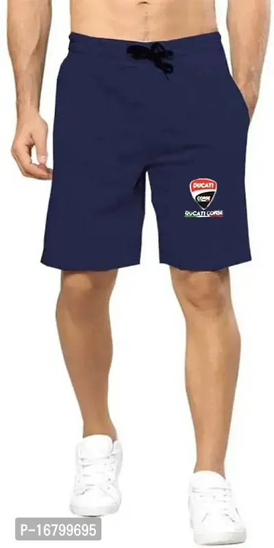MONOHUNT Unisex Navy Color Regular fit Shorts