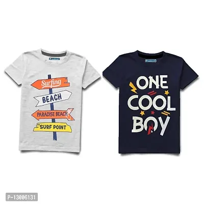 Fancy Cotton Tees For Baby Boy Pack Of 2-thumb0