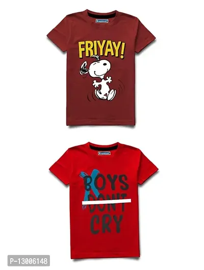 Fancy Cotton Tees For Baby Boy Pack Of 2
