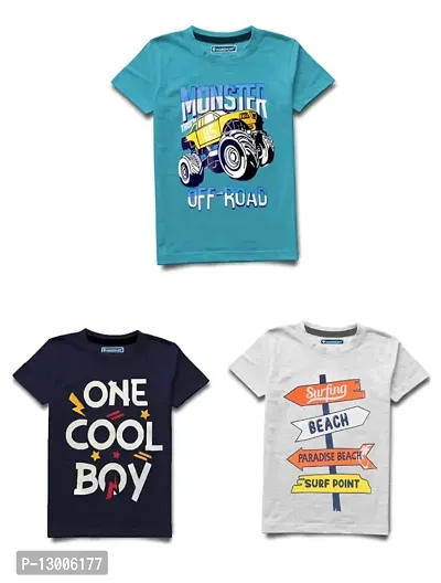 Fancy Cotton Tees For Baby Boy Pack Of 3