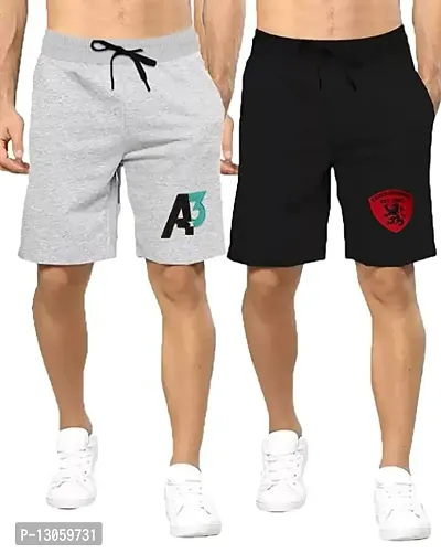 Fancy Cotton Shorts For Men Pack Of 2-thumb0
