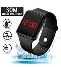 Pack Of 2 Waterproof Led Smart Watch Square Led Watch For Unisex Boys And Girls Smart Band Led Band Stylish Watch-thumb2