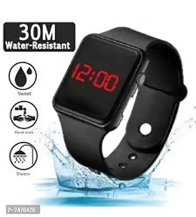 Pack Of 2 Waterproof Led Smart Watch Square Led Watch For Unisex Boys And Girls Smart Band Led Band Stylish Watch-thumb3