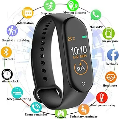 Smart Wristband Band Blood Pressure Bracelet Sports Watch Heart Rate  Tracker M4  Inox Wind