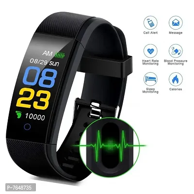 D115 Fitness band Heart Rate Sensor, Kids Smart Watch for Men, Women sedentary reminder, Call-in number/name displays, call Smart Band-thumb0
