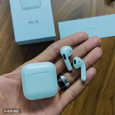Air Pods Pro 5 Bluetooth V5.1 Headset Earbuds Airpods Neckband Compatible with Xiaomi, Lenovo, Apple, Oneplus, Redmi, Mi, Mivi, Dizo, Samsung, Sony, Gionee, Oppo, Boult, Vivo, Boat, Realme, Jbl, Noise-thumb2