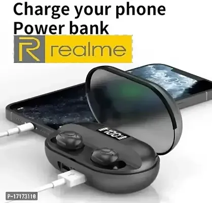 Buy TWS T2 Wireless Earbuds with 1500Mah Powerbank ASAP charge