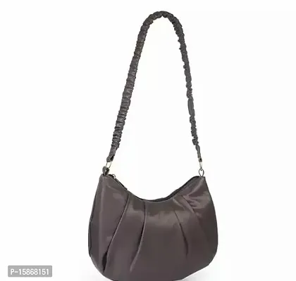 Stylish Brown Artificial Leather Handbag For Women