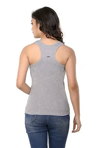 STYLE CLUB Casual Sleeveless Solid Women Grey Tank Top (Large, Grey)-thumb1