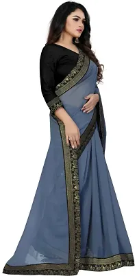 Beautiful Art Silk Saree with Blouse piece-thumb3