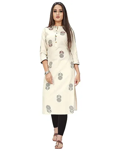 Stylish Off Khadi Kurta For Women