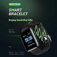 ID116 Health band for unisex Smartwatch  (Black Strap, Free size)-thumb2