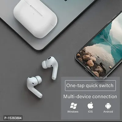 Stonx Airpods Pro 2 Generation with Charging Case Bluetooth Headset (White, True Wireless).-thumb2