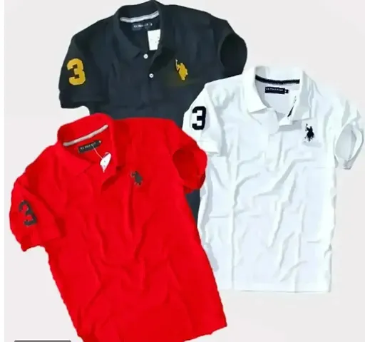 New Launched Mens Polo Matty Tshirts In Pack Of 3