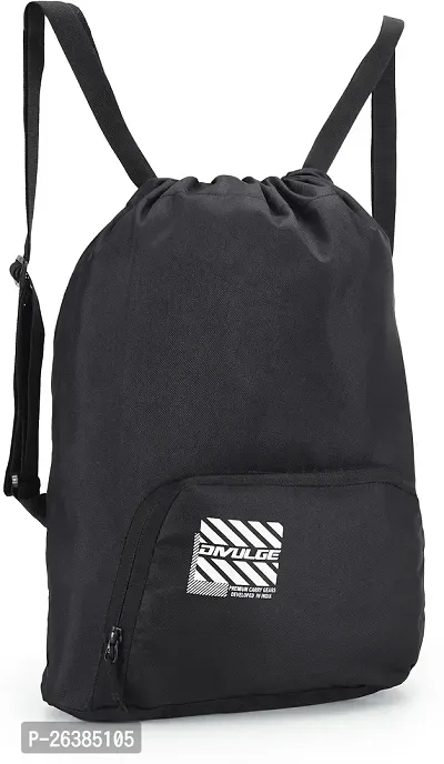 Beautiful Grey Cannon Backpack Drawstring Bags Suitable For Gym Sports Yoga With 18 L Storage Capacity-thumb2