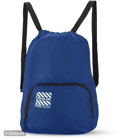 Beautiful Blue Cannon Backpack Drawstring Bags Suitable For Gym Sports Yoga With 19 L Storage Capacity-thumb0