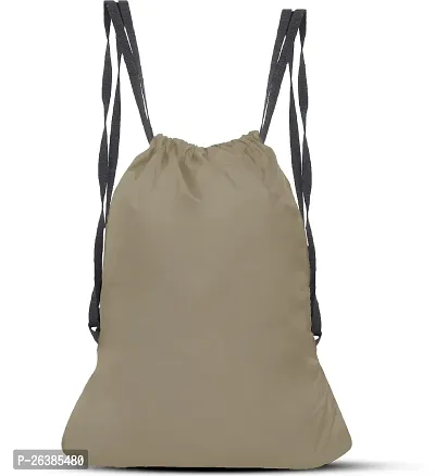 Beautiful Khaki Cannon Backpack Drawstring Bags Suitable For Gym Sports Yoga With 19 L Storage Capacity