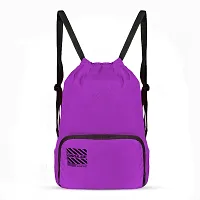 Beautiful Grey Cannon Backpack Drawstring Bags Suitable For Gym Sports Yoga With 19 L Storage Capacity-thumb1