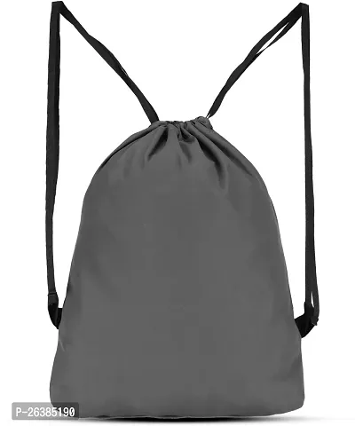 Beautiful Grey Cannon Backpack Drawstring Bags Suitable For Gym Sports Yoga With 19 L Storage Capacity-thumb4