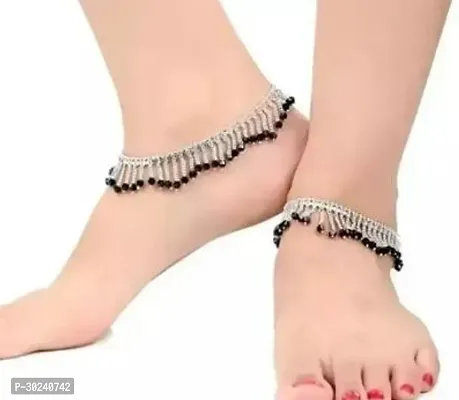 Elegant Silver Plated Anklet For Women-thumb0