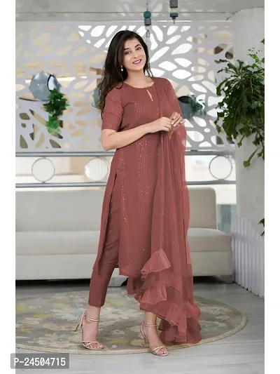 Fancy Cotton Kurta Set For Women-thumb3