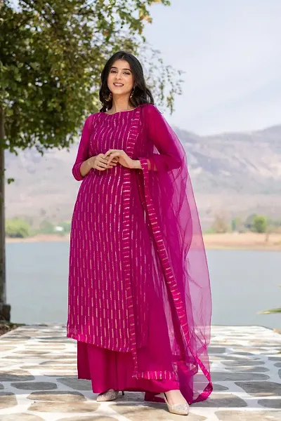 Stylish Fancy Georgette Kurta Set