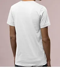 CALM DOWN Round Neck Half Sleeve Printed PandaBlack T-Shirt for Men (X-Large, White)-thumb1