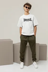 CalmDown Round Neck Oversized Printed Lonsdale T-shirt for Men-thumb1