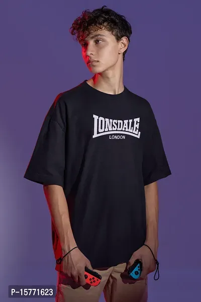 Buy Calm Down Round Neck Oversized Printed Lonsdale T shirt for