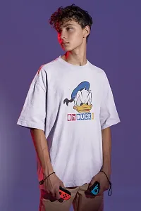 Calm Down Round Neck Oversized Printed Ohduck T-shirt for Men-thumb4