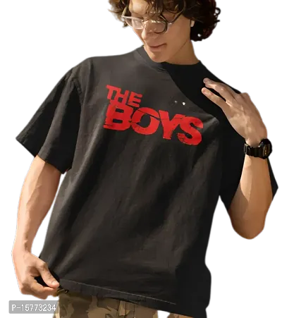 Calm Down Round Neck Oversized Printed TheBoys T-shirt for Men-thumb0