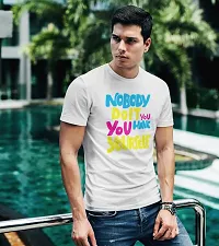 Calm Down Round Neck Half Sleeve Printed Nobody T-shirt for Men-thumb2