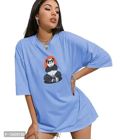 Calm Down Round Neck Oversize Printed T-Shirt For Women