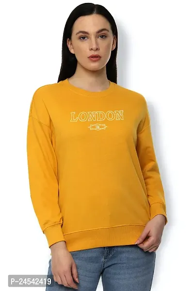 Calm Down Round Neck Full Sleeve Printed Sweatshirt for Women