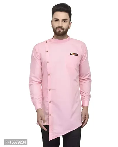 Banity Bey Men's Cotton Blend Regular Fit Kurta |Soft and Comfortable Kurta | Designer Kurta Special for Mens-thumb0