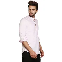 Banity Bey Men's Cotton Blend Stylish Pink Shirt Cum Kurta-thumb3